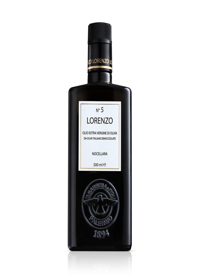Barbera Lorenzo No. 5 Extra Virgin Olive Oil, 16.9 oz | Cold Extracted Sicilian EVOO | Fruity & Soft Nocellara del Belice Olive Flavor | Fresh Harvest Imported Olive Oil from Italy - Image 1